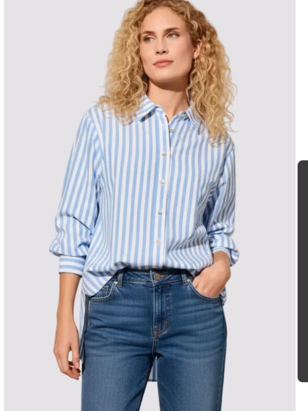 Tribal jeans front oversized boyfriend button up long sleeve shirt Xs